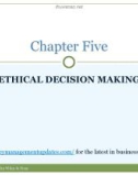 Lecture note Business Ethics: How to design and manage ethical organizations: Chapter 5 - Denis Collins