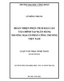 Luận văn Thạc sĩ Kế toán: Hoàn thiện phân tích báo cáo tài chính tại Ngân hàng Thương mại cổ phần Công thương Việt Nam