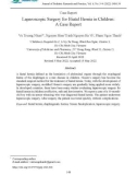 Phẫu thuật nội soi điều trị thoát vị khe thực quản ở trẻ em: Báo cáo một trường hợp bệnh