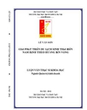 Luận văn Thạc sĩ Khoa học: Giải pháp phát triển du lịch sinh thái biển Nam Định theo hướng bền vững