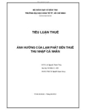 Tiểu luận thuế: Ảnh hưởng của lạm phát đến thuế thu nhập cá nhân