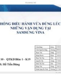 Thuyết trình: Hệ thống điều hành vừa đúng lúc (JIT) những vận dụng tại SAMSUNG VINA