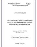 Luận văn Thạc sĩ Quản lý công: Cải cách thủ tục hành chính về đăng ký hộ tịch tại UBND phường Xuân La, quận Tây Hồ, thành phố Hà Nội