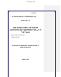 Summary of doctoral thesis on public administration: The assessment of socioeconomic development plan in Vietnam