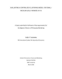 Doctoral thesis of Philosophy Marketing: Evaluating a centralized clustering model for small-medium scale farmers in Fiji