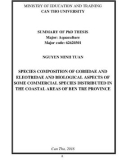 Summary of Phd thesis: Pecies composition of gobiidae and eleotridae and biological aspects of some commercial species distributed in the coastal areas of Ben Tre province