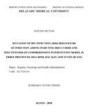 Summary of PHD thesis in medicine: Situation of HIV infection, risk behaviours of infection among injecting drug users and effectiveness of comprehensive intervention model in three provinces: Hoa Binh, Bac Kan, Tuyen Quang