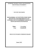 PhD in Economics thesis summary: Managerial accounting for costs, revenues and performance in construcion enterprises listed on Vietnam stock exchange