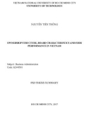 PhD Thesis Summary Business Administration: Ownership structure, board characteristics and firm performance in Vietnam