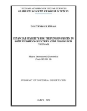 Summary of Doctoral dissertation international Economics: Financial stability for the pension system in some European countries and lesssons for Vietnam