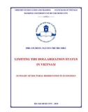 Summary of Doctoral dissertation in Economics: Limiting the dollarization status in Vietnam