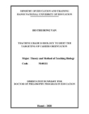 Disertation summary for Doctor of philosophy program in Education Science: Teaching grade 10 Biology to meet the targeting of career orientation