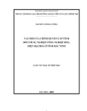 Tóm tắt Luận văn Thạc sĩ Triết học: Vai trò của chính quyền cấp tỉnh đối với sự nghiệp công nghiệp hóa, hiện đại hóa ở tỉnh Bắc Ninh