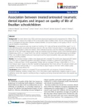 báo cáo khoa học: Association between treated/untreated traumatic dental injuries and impact on quality of life of Brazilian schoolchildren