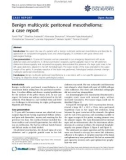 báo cáo khoa học: Benign multicystic peritoneal mesothelioma: a case report