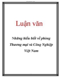 Luận văn: Những hiểu biết về phòng Thương mại và Công Nghiệp Việt Nam