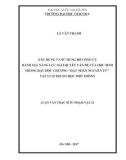 Luận văn Thạc sĩ Sư phạm Vật lí: Xây dựng và sử dụng bộ công cụ đánh giá năng lực giải quyết vấn đề của học sinh trong dạy học chương 'Hạt nhân nguyên tử' - Vật lí 12 Trung học phổ thông