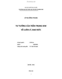 Tóm tắt Luận văn Thạc sĩ Triết học: Tư tưởng của Trần Trọng Kim về Luân lý, Đạo đức