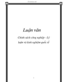 Luận văn: Chính sách công nghiệp - Lý luận và kinh nghiệm quốc tế