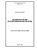 Luận văn Thạc sĩ Luật học: Hoạt động cho vay tiêu dùng của tổ chức tín dụng theo pháp luật Việt Nam