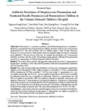Tình hình đề kháng kháng sinh của phế cầu và kết quả điều trị viêm phổi do phế cầu ở trẻ em tại Bệnh viện Nhi Trung ương