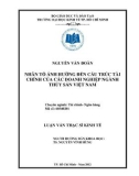 Luận văn Thạc sĩ Kinh tế: Nhân tố ảnh hưởng đến cấu trúc tài chính của các doanh nghiệp ngành thủy sản Việt Nam