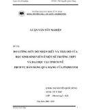 Luận văn tốt nghiệp: Đo lường mức độ nhận biết và thái độ của học sinh - sinh viên ở một số trường THPT và đại học tạo TPHCM về dịch vụ bán hàng qua mạng của PNJSILVER