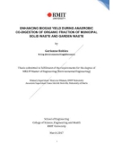 Master's thesis of Engineering: Enhancing biogas yield during anaerobic co-digestion of organic fraction of municipal solid waste and garden waste