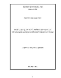 Luận văn Thạc sĩ Luật học: Pháp luật quốc tế và pháp luật Việt Nam về xóa bỏ lao động cưỡng bức hoặc bắt buộc