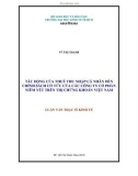 Luận văn Thạc sĩ Kinh tế: Tác động của thuế Thu nhập cá nhân đến chính sách cổ tức của các công ty cổ phần niêm yết trên thị trường chứng khoán Việt Nam