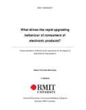 Doctoral thesis of Philosophy: What drives the rapid upgrading behaviour of consumers of electronic products?