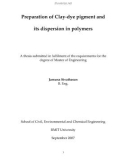 Master's thesis of Engineering: Preparation of Clay-dye pigment and its dispersion in polymers