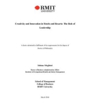 Doctoral thesis of Philosophy: Creativity and innovation in hotels and resorts: The role of leadership