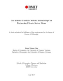 Doctoral thesis of Philosophy: The effects of Public-Private partnerships on partnering private sector firms