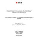 Doctoral thesis of Philosophy: A determination of the extent to which marketing communication tools influence parents and prospective students' choice of private higher educational colleges in the Lao PDR