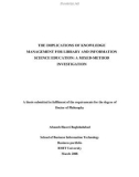 Doctoral thesis of Philosophy: The implications of knowledge management for library and information science education: a mixed method investigation