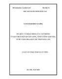 Luận văn Thạc sĩ Quản lý công: Tổ chức và hoạt động của văn phòng Ủy ban nhân dân huyện Long, tỉnh Luông Nậm Tha, nước Cộng hòa dân chủ nhân dân Lào
