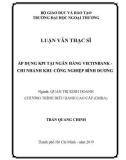 Luận văn Thạc sĩ Quản trị kinh doanh: Áp dụng KPI tại Ngân hàng Vietinbank - Chi nhánh Khu công nghiệp Bình Dương