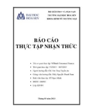 Báo cáo thực tập nhận thức: VPBank Consumer Finance