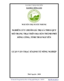 Luận văn Thạc sĩ Kinh tế nông nghiệp: Nghiên cứu chuỗi giá trị gà theo quy mô trang trại trên địa bàn thành phố Sông Công, tỉnh Thái Nguyên