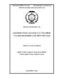 Tóm tắt luận án Tiến sĩ: Giải pháp nâng cao năng lực tài chính của doanh nghiệp cảng biển Việt Nam