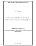 Tóm tắt Luận văn tiến sĩ Triết học: Nâng cao đạo đức công vụ cho cán bộ, chiến sĩ Công an nhân dân Việt Nam hiện nay