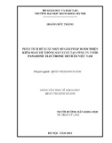 Luận văn Thạc sĩ Quản trị kinh doanh: Phân tích đề xuất một số giải pháp hoàn thiện kiểm soát hệ thống sản xuất tại công ty TNHH Panasonic Electronic Devices Việt Nam