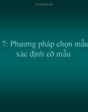 Bài giảng Phương pháp nghiên cứu khoa học: Bài 7