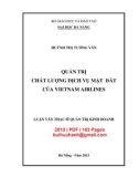 Luận văn Thạc sĩ Quản trị kinh doanh: Quản trị chất lượng dịch vụ mặt đất của Việt Nam Airlines