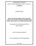 Luận văn Thạc sĩ Lịch sử: Đảng bộ Thành phố Hà Nội lãnh đạo công tác thu hút vốn đầu tư trực tiếp nước ngoài (FDI) từ năm 2001 đến năm 2013