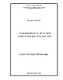 Luận văn Thạc sĩ Toán học: Cơ sở GROEBNER và chứng minh định lý hình học bằng máy tính