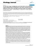 Báo cáo khoa học: In vitro host range, multiplication and virion forms of recombinant viruses obtained from co-infection in vitro with a vaccinia-vectored influenza vaccine and a naturally occurring cowpox virus isolate