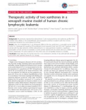 báo cáo khoa học: Therapeutic activity of two xanthones in a xenograft murine model of human chronic lymphocytic leukemia