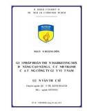 Luận văn Thạc sĩ Quản trị kinh doanh: Giải pháp hoàn thiện marketing mix để nâng cao năng lực cạnh tranh của Tổng công ty giấy Việt Nam